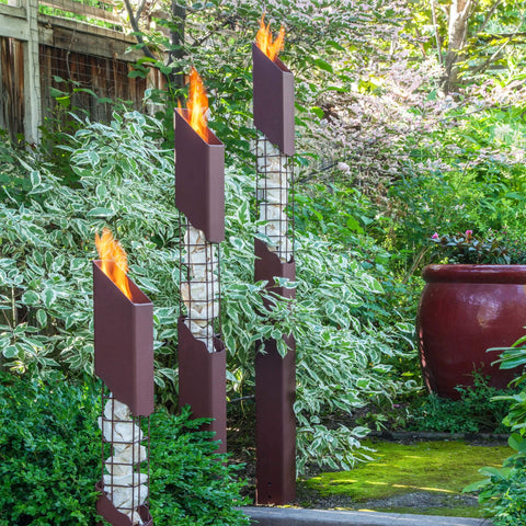 Mason Torch in Rust | Indoor & Outdoor Torches By TerraFlame