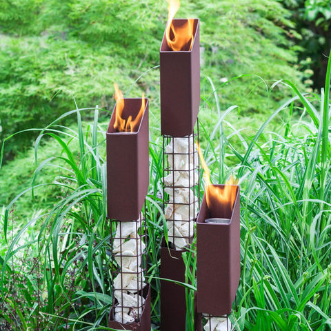 Mason Torch in Rust | Indoor & Outdoor Torches By TerraFlame